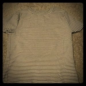 Striped black and white tee